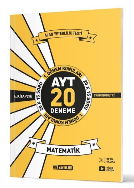 AYT Matematik 20'li İlk Dönem Deneme 4. Kitap