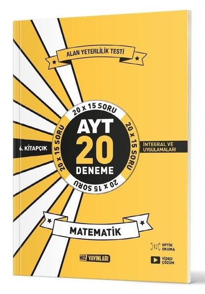 AYT Matematik 20'li Deneme 6. Kitap