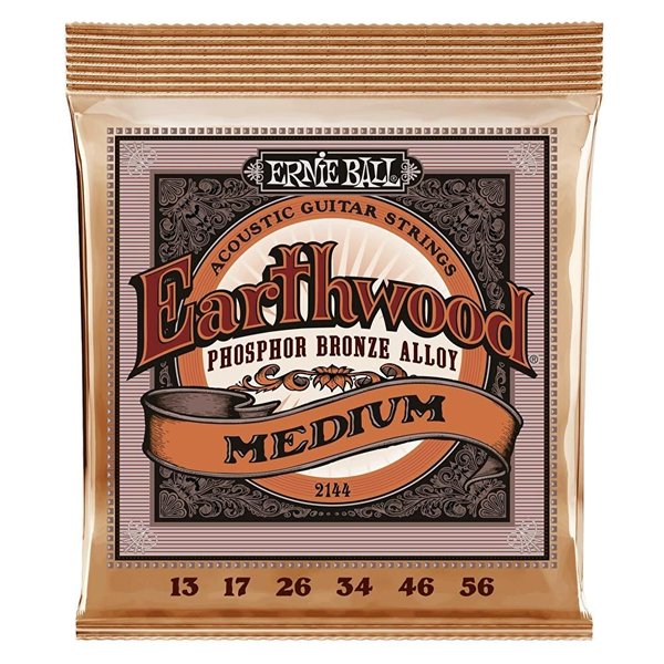 Ernie Ball P02144 - Earthwood Medium Phosphor Bronze 13-56 Akustik Gitar Teli