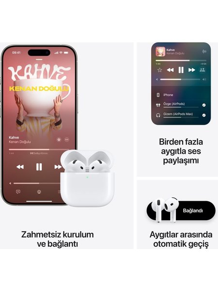Apple AirPods 4.Nesil ANC – Aktif Gürültü Engelleme – MXP93TU/A