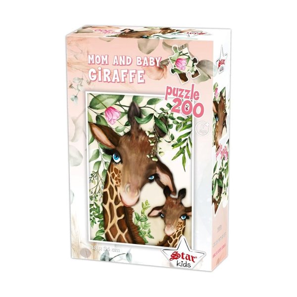 Star Anne Ve Bebek Zürafa 200 Parça Puzzle