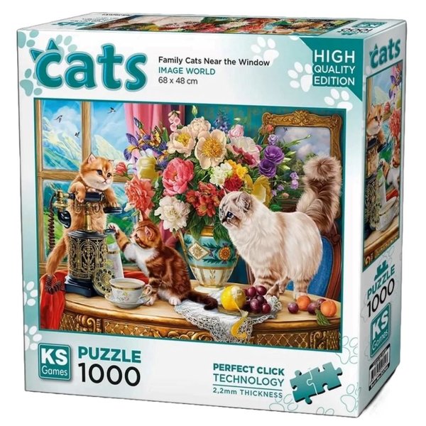 family cats　1001 KS Games Family Cats Near The Window Puzzle 1000 Parça 20794 | D&R