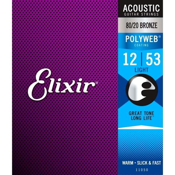 Elixir 012-053 80/20 Bronz Polyweb Akustik Gitar Teli (11050)