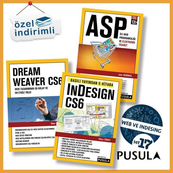 Pusula - Web ve Indesign Seti - 3 Kitap Takım