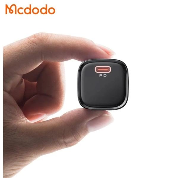 Mcdodo CH-4044 20W PD Şarj Adaptörü & Dahili Type-C to Type-C Şarj Kablosu – Siyah
