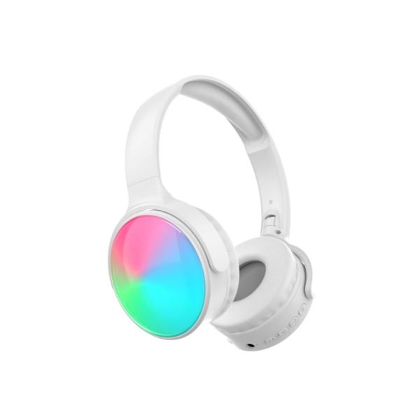 Volkano Aura-W Ledli Kulak Üstü Bluetooth Kulaklık Beyaz