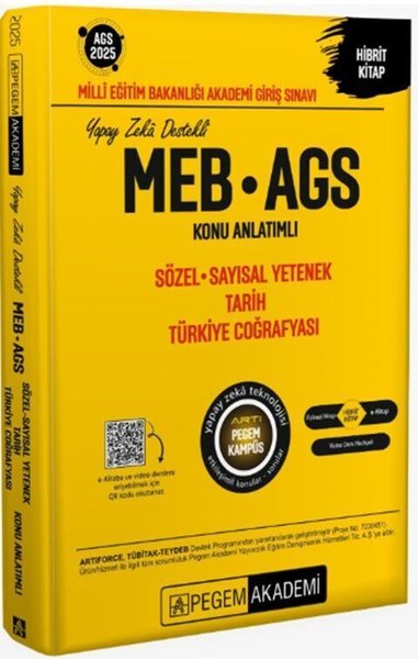 2025 MEB - AGS Konu Anlatımlı Sözel Sayısal Yetenek Tarih Türkiye Coğrafyası