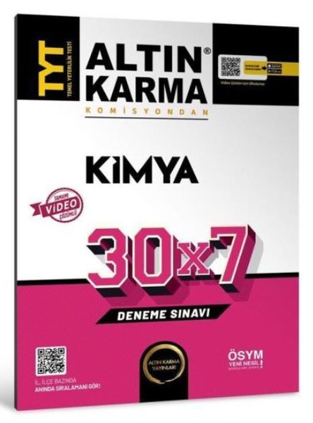 TYT Kimya 30x7 Deneme Sınavı