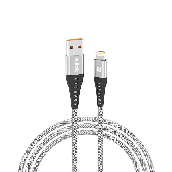 S-link SL-STM55L 3A Fast Şarj Lightning Silver Data + Sarj Kablosu