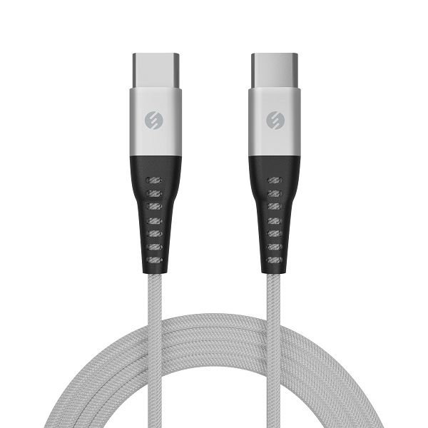 S-link SL-STM55TP 3A Fast Şarj TYPCE TO TYPCE Silver Data + Sarj Kablosu
