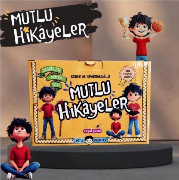 Mutlu Hikayeler Serisi Seti - 10 Kitap Takım Soru Kitapçığı Hediyeli