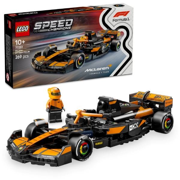 レ・オレ　２本セット LEGO Speed Champions McLaren F1 Team MCL38 Yarış Arabası Seti