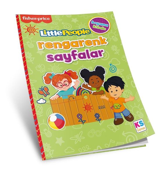 Little People Coloring Book Rengarenk Sayfalar Sarı Yeşil