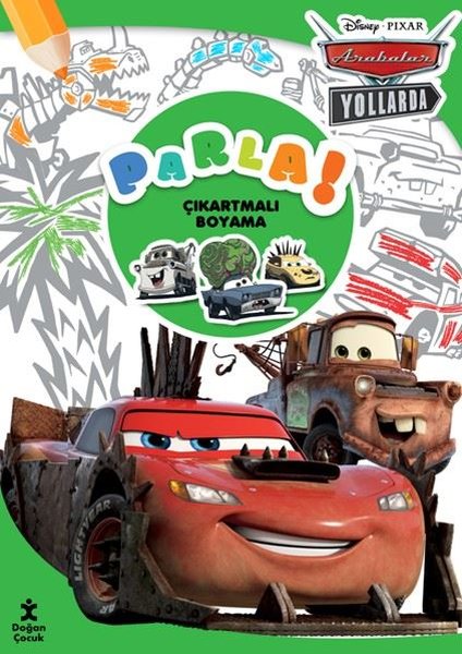 Disney Pixar Arabalar Yollarda - Parla! Çıkartmalı Boyama