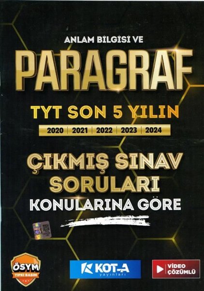 Anlam Bilgisi ve Paragraf TYT Son 5 Yılın Çıkmı...