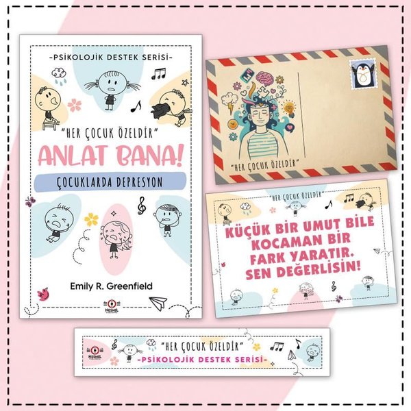 Çocuklarda Depresyon - Kartpostal ve Ayraç - Ço...