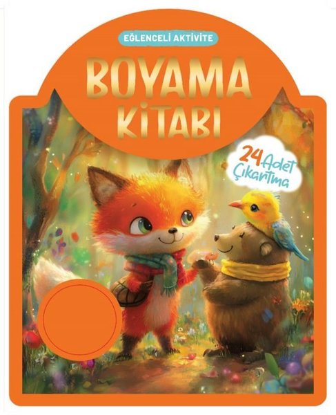 Çıkartmalı Boyama Kitabı - Turuncu - Eğlenceli ...