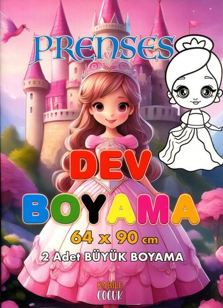 Prenses Dev Boyama 64x90 cm 2 Adet Büyük Boyama...