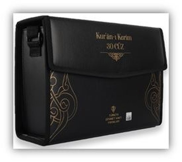 Kur'an-ı Kerim-Rahle Boy - 30 Cüz Siyah Çanta K...