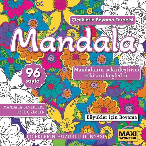 Mandala - Çiçeklerle Boyama Terapisi - Büyükler...