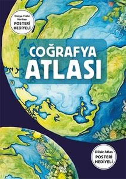 Coğrafya Atlası - Dünya Fiziki Haritası Posteri...