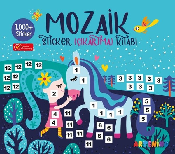 Mozaik Sticker 1.000+ Çıkartma Kitabı - Turkuaz