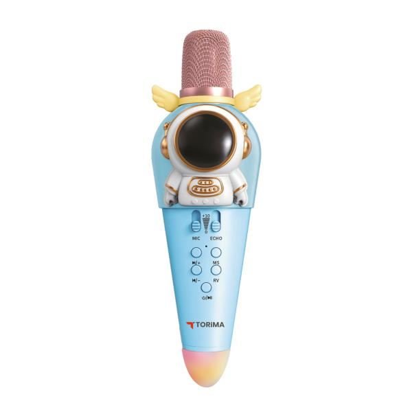 Torima KIDMIC-01 Astronot Wıreless Karaoke Mikrofon Ses Değiştirilebilir Efektleri Mavi