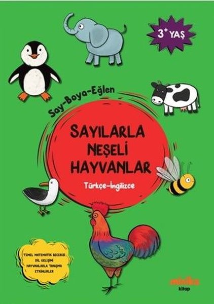Sayılarla Neşeli Hayvanlar Türkçe - İngilizce 3...