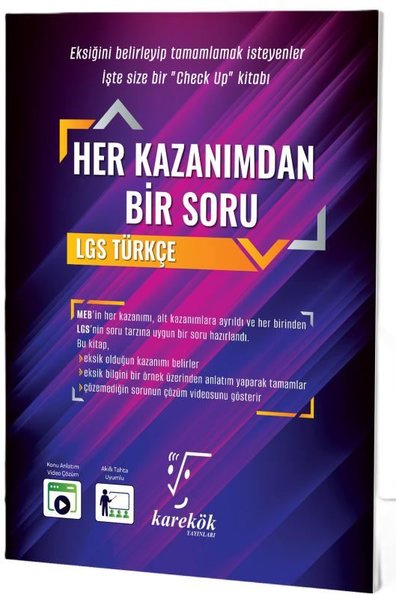 Her Kazanımdan Bir Soru LGS Türkçe Soru Bankası