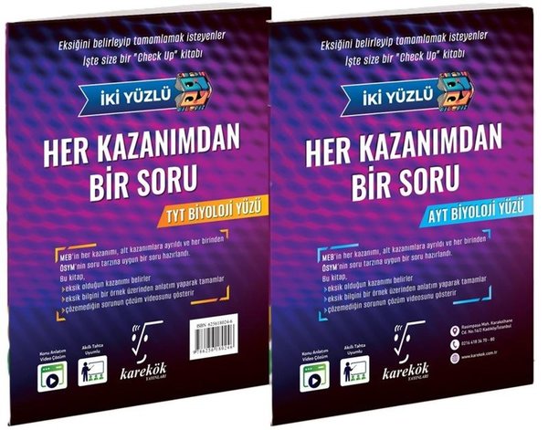 Her Kazanımdan Bir Soru TYT - AYT Biyoloji Soru...