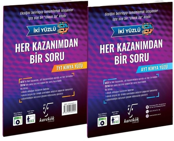 Her Kazanımdan Bir Soru TYT - AYT Kimya Soru Ba...