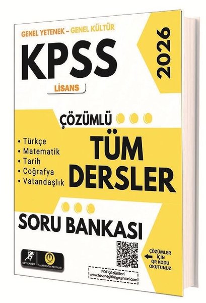 2026 KPSS Lisans Tüm Dersler Çözümlü Soru Bankası