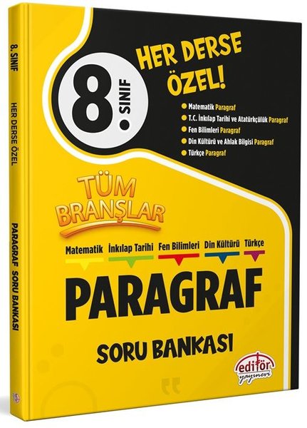 8. Sınıf Tüm Branşlar Paragraf Soru Bankası