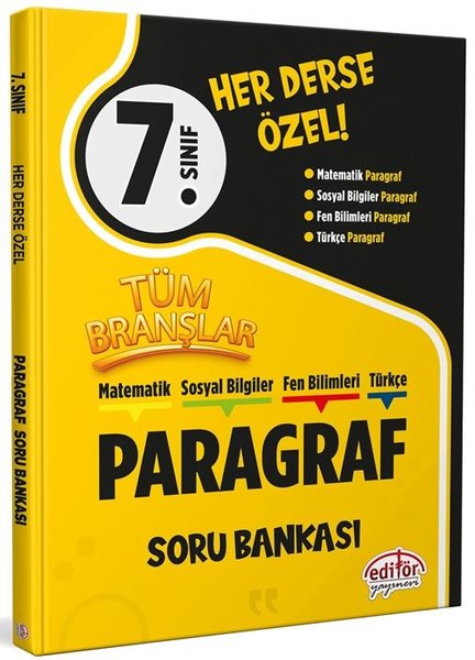 7. Sınıf Tüm Branşlar Paragraf Soru Bankası
