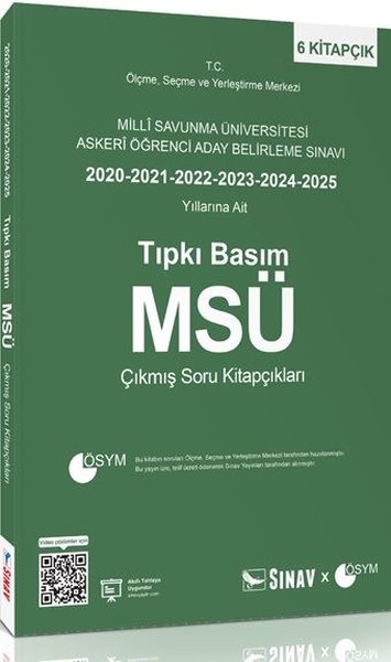 MSÜ Tıpkı Basım Son 6 Yıl Çıkmış Soru Kitapçıkları