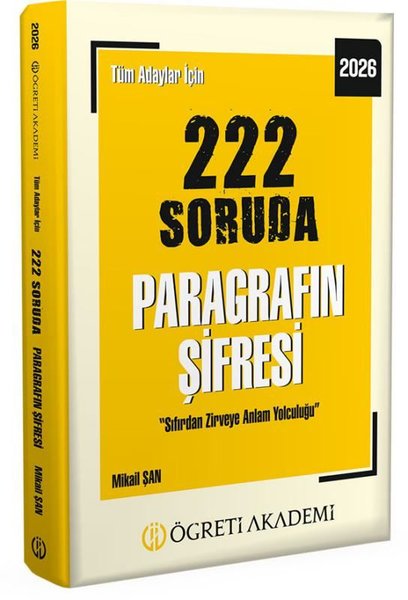 2026 Tüm Adaylar İçin 222 Soruda Paragrafın Şif...