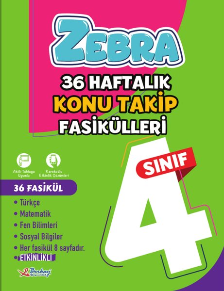 4.Sınıf Zebra 36 Haftalık Konu Takip Fasiküller