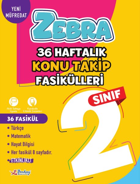 2.Sınıf Zebra 36 Haftalık Konu Takip Fasikülleri