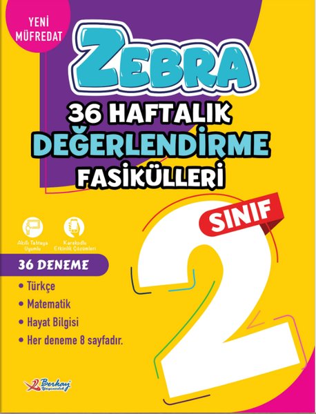2.Sınıf Zebra 36 Haftalık Değerlendirme Fasikül...