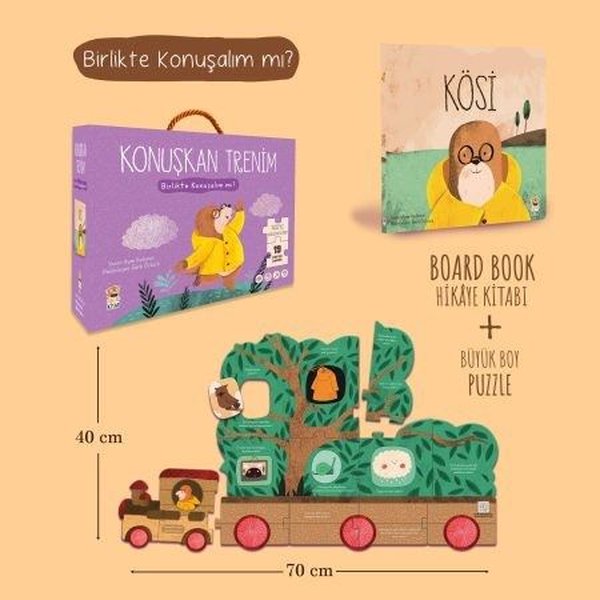 Kösi - Konuşkan Trenim Puzzle ve Kitap