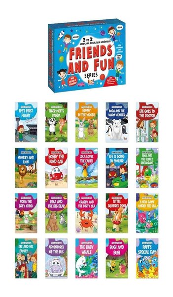 2 ve 3. Sınıf İngilizce Hikayeler Seti - Friend...