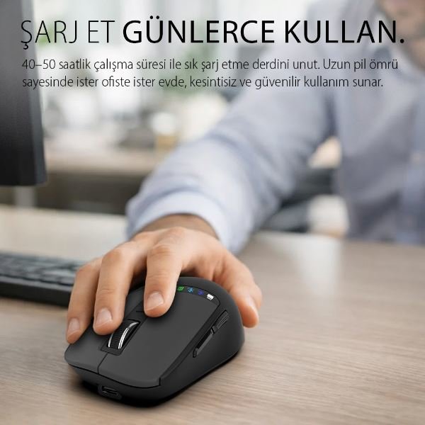 Inca IWM-512RS Bluetooth Wireless LED Ekran Şarj Edilebilir Sessiz Mouse