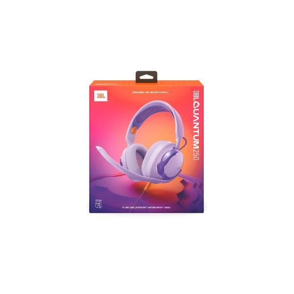 JBL Quantum 250 Gaming Kablolu Kulak Üstü Kulaklık Mor