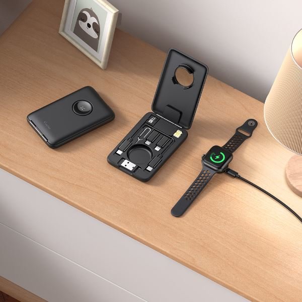 Mcdodo CH-2440 Çok işlevli Apple Watch Kablosuz Şarj ve Aksesuar Kutusu
