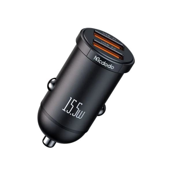 CC-2950 15.5W Çift USB Araç İçi Çakmaklık Şarj Aleti – Siyah