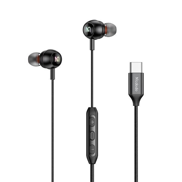 Mcdodo CA-5830 Type-C RGB Işıklı Silikonlu Kulak İçi Kulaklık