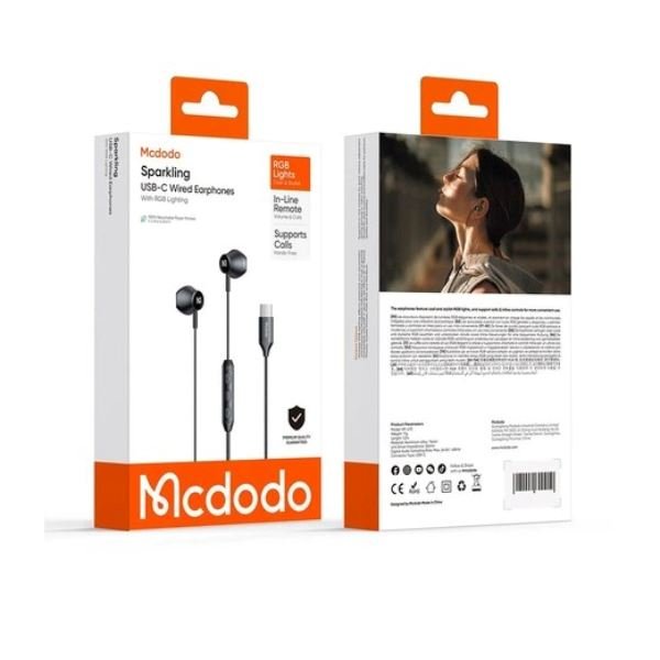 Mcdodo CA-4700 Type-C RGB Işıklı Kulak İçi Kulaklık