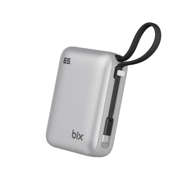 Bix PB119 10000mAh PD 20W Cep Boyu Kompakt Tasarımlı Dijital Göstergeli Mini Powerbank Taşınabilir Hızlı Şarj Cihazı Gümüş