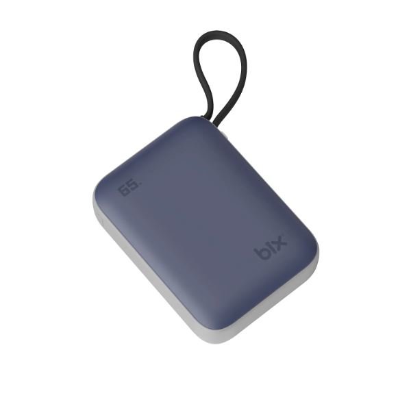 Bix PB119 10000mAh PD 20W Cep Boyu Kompakt Tasarımlı Dijital Göstergeli Mini Powerbank Taşınabilir Hızlı Şarj Cihazı Deniz Mavisi