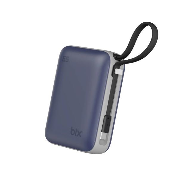 Bix PB119 10000mAh PD 20W Cep Boyu Kompakt Tasarımlı Dijital Göstergeli Mini Powerbank Taşınabilir Hızlı Şarj Cihazı Deniz Mavisi
